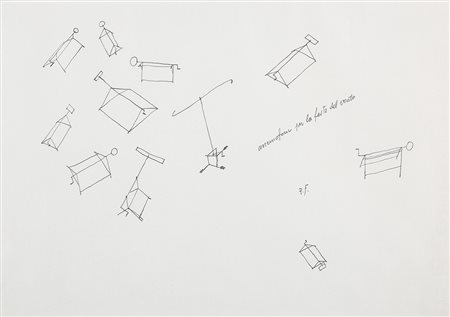 PIERO FOGLIATI 1930 - 2016 Anemoni per la festa del vento Grafite su carta,...