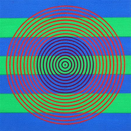 EDOARDO LANDI 1937 Influenza cromatica, 1990 Acrilico su tela applicata su...