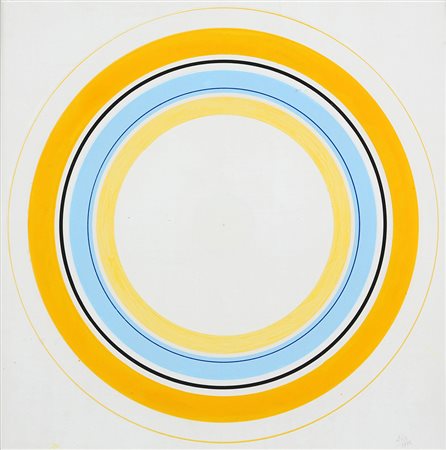 ANTONIO ASIS 1932 Cerchi concentrici n. 1007, 1985 Acrilico su cartoncino,...