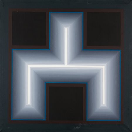 RINO SERNAGLIA 1936 Negativo - Positivo, 1973 Acrilico su tela, cm. 60 x 60...