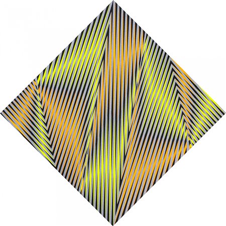 GILBERT HSIAO 1956 Bifold, 2009 Acrilico su tavola, cm. 50 x 50 Firmato e...