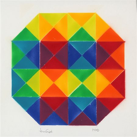 JORRIT TORNQUIST 1938 Senza titolo, 1970 Acrilico su carta cm. 48 x 33,...