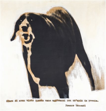 FRANCO VACCARI 1936 Senza titolo, 1969 Tecnica mista su tela emulsionata, cm....