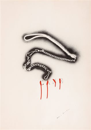 FRANCO ANGELI 1935 - 1988 Senza titolo (Cane), anni ’70 Tecnica mista su...