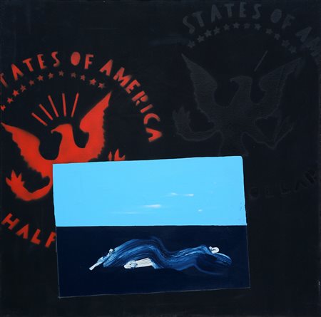 FRANCO ANGELI 1935 - 1988 Senza titolo, prima metà anni ’70 Tecnica mista su...