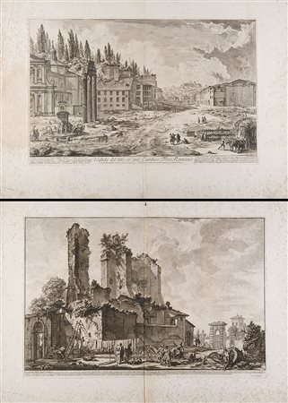 Giovanni Battista Piranesi (Mestre 1720 - Roma 1778)Due acqueforti...