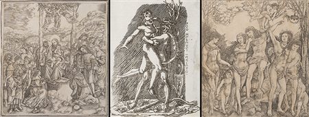 Lotto composto da tre incisioni:Cristoforo Robetta (Firenze...