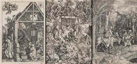 Lotto composto da tre xilografie di Albrecht Durer (Norimberga 1471-1528)...