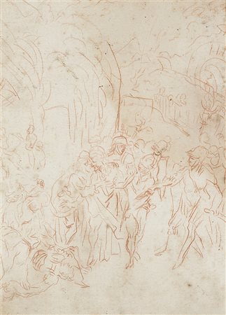 Artista del secolo XVIIIVia Crucis (recto); Studi di cartiglio...