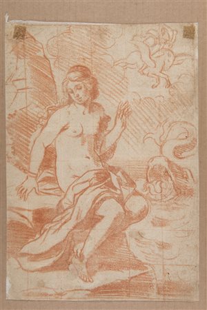 Scuola del secolo XVIIIPerseo e AndromedaControprova in sanguigna quadrettata...