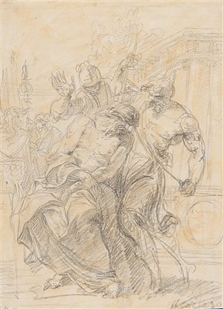 Scuola italiana del secolo XVIIIFlagellazione di CristoCarboncino su carta mm...