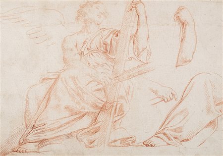 Artista romano del secolo XVIIIStudio per un angelo (recto); Studio di...