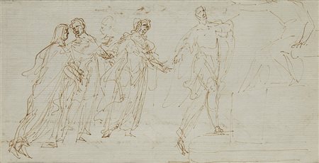 Artista del secolo XVIIStudio di figure (recto); Studio di figure e...