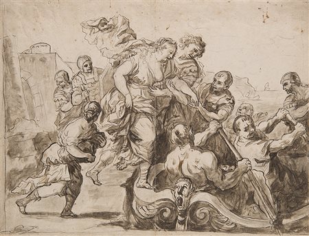Cerchia di Luca Giordano, seconda metà del secolo XVIIRatto di Elena (recto);...