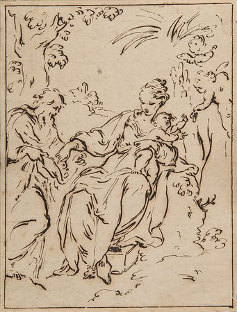 Artista veneto del secolo XVIIIRiposo durante la fuga in EgittoPenna e...