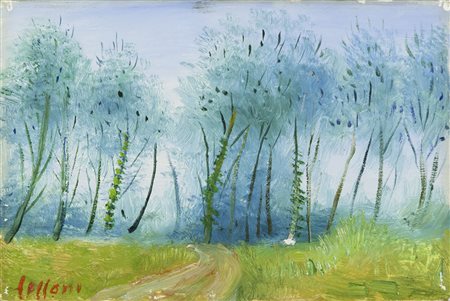 Umberto Lilloni Milano 1898 – 1980 "Paesaggio lombardo" olio su tela anno...