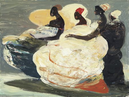 Salvatore Fiume Comiso 1915 – Milano 1997 olio su tavola cm 27x36 firmata in...