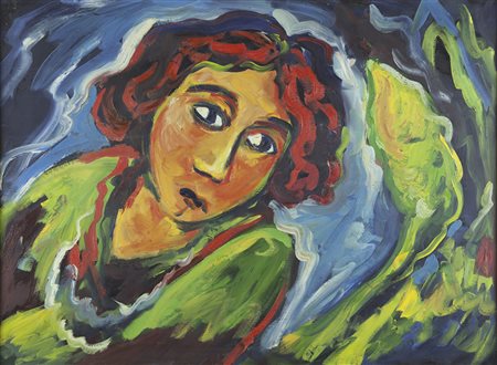 Mimmo Germanà Catania 1944 - Busto Arsizio 1992 "Senza titolo" olio su tela...