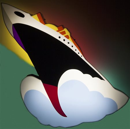 Marco Lodola Dorno 1955 "Nave" Lightbox anno 2007 cm 70x55x12 Al retro firma,...