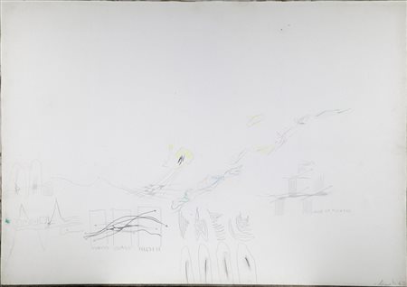 Gastone Novelli Vienna 1925 – Milano 1968 "House of flowers" tecnica mista su...