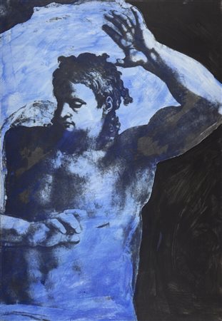 Tano Festa Roma 1938 – 1988 reperto fotografico su tela cm 100x70 firmato e...