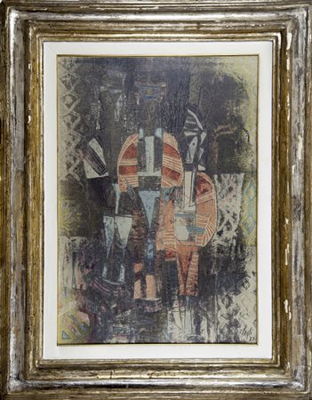 Corrado Cagli Ancona 1910 – Roma 1976 " Belfagor" tecnica mista su cartone...