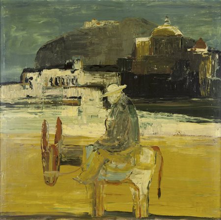 Salvatore Fiume Comiso 1915 – Milano 1997 olio su tavola anno 1968 cm 65x65...