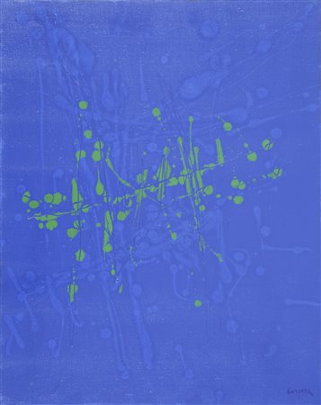 Antonio Corpora Tunisi 1909 – Roma 2004 "Contrapunto marino" olio su tela...