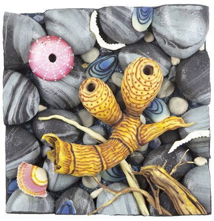 Piero Gilardi Torino, 1942 " Rizoma " Poliuretano espanso cm 30x30 firmato e...