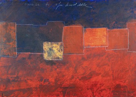 Tano Festa Roma 1938 – 1988 "Eldorado" acrilico su tela anno 1998 cm 50x70 in...