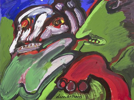 Bengt Lindström Storsjökappel 1925 tecnica mista su carta intelata cm 56x75...