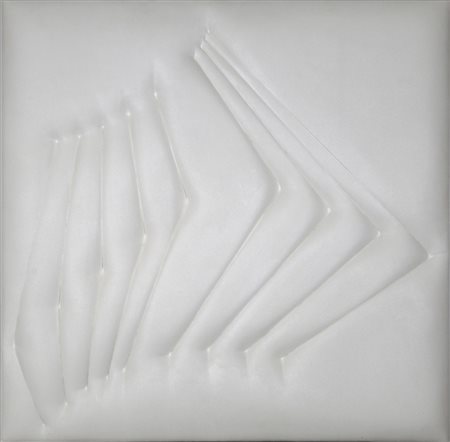 Samuele Ventanni Umbertide 1986 "Concetto plastico bianco" olio su tela...