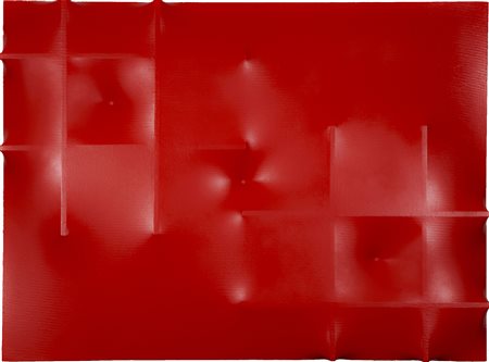 Samuele Ventanni Umbertide 1986 "MP 1389 rosso " olio su tela estroflessa...