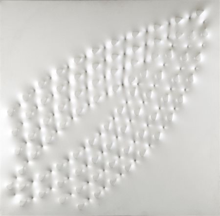 Giuseppe Amadio Todi 1944 "Brapa" olio su tela estroflessa cm 80x80 al retro...