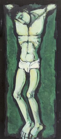 Domenico Cantatore Ruvo di Puglia 1906- Parigi 1998 "Crocifissione" olio su...