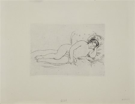Pierre-Auguste Renoir Limoges 1841 – Cagnes-sur-Mer 1919 "Femme nue couchée"...
