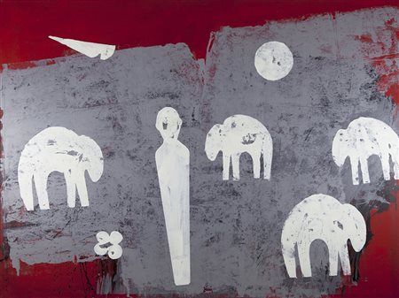 Corrado Zani Pordenone 1952 olio su tela anno 2013 cm 123x163 firmato in...