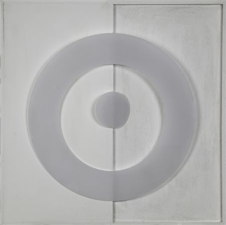 Sara Campesan Mestre 1924-2016 "Sovrapposizione" tela su legno e perspex anno...