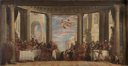 Scuola veneta del secolo XVIIICena in casa di Simoneda Paolo VeroneseOlio su...