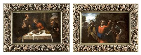 Scuola lombarda del secolo XVIIIncontro con i pellegrini in EmmausOlio su...