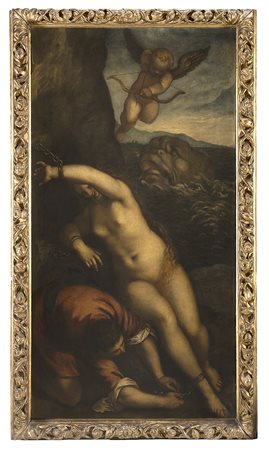 Scuola veneta del secolo XVIPerseo libera AndromedaOlio su tela cm...