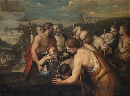 Maestro veneto del secolo XVIIGiuseppe venduto dai fratelliOlio su tela cm...