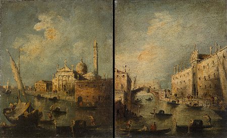 Maniera di Giacomo Guardi, inizio del secolo XIXVeduta della chiesa di San...