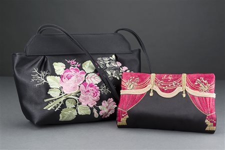 LULU GUINESSLotto di due borsette da sera, una clutch l'altra a doppio...