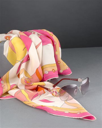 EMILIO PUCCI Lotto composto da un paio di occhiali con montatura color nichel...