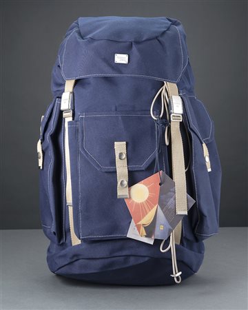 FERRINOZaino "Torino Grande", limited edition, in canvas color blu con...