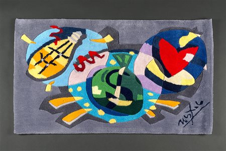 UGO NESPOSLO2007. "Happy Time", arazzo eseguito manualmente n° 90/100 con...