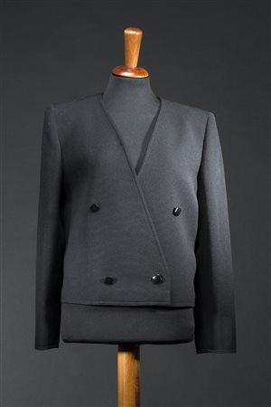 VALENTINOGiacchino in lana a coste con bottoni jet (tg. 42)