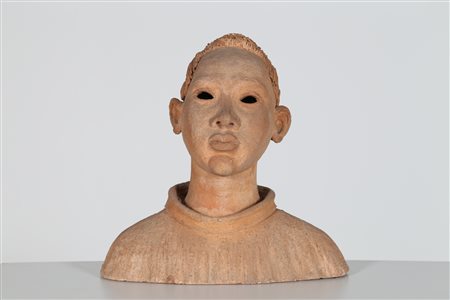 BRUGNOLO ROBERTO Testa di frate in terracotta 1936 . -. Cm 39,00 x 40,00 x...