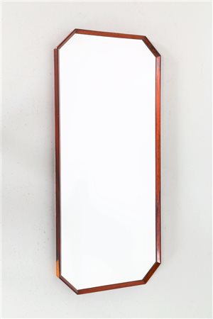 MANIFATTURA ITALIANA Specchio da parete in legno, anni 50. -. . ITALIAN...